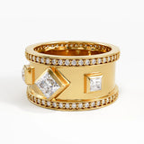 Cigar Wedding Band, solid gold ring, view 8 | DiaFifth