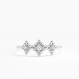 Lab Diamond Trio Ring, solid gold ring, view 7 | DiaFifth