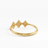 Lab Diamond Trio Ring, solid gold ring, view 4 | DiaFifth