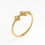 Lab Diamond Trio Ring, solid gold ring, view 5 | DiaFifth