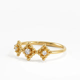 Lab Diamond Trio Ring, solid gold ring, view 8 | DiaFifth