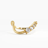Deep Curve Wedding Ring, solid gold ring | DiaFifth