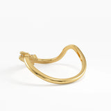 Deep Curve Wedding Ring, solid gold ring, view 4 | DiaFifth