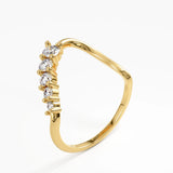 Deep Curve Wedding Ring, solid gold ring, view 5 | DiaFifth