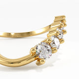 Deep Curve Wedding Ring, solid gold ring, view 2 | DiaFifth