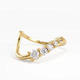 Deep Curve Wedding Ring, solid gold ring, view 8 | DiaFifth