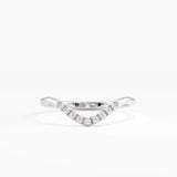 Dainty Curve Ring, solid gold ring, view 7 | DiaFifth