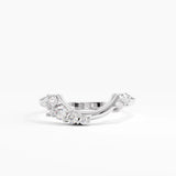 Cluster Curve Ring, solid gold ring, view 7 | DiaFifth