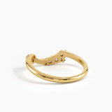 Cluster Curve Ring, solid gold ring, view 8 | DiaFifth