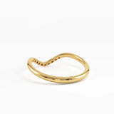 Dainty Curve Ring, solid gold ring, view 4 | DiaFifth