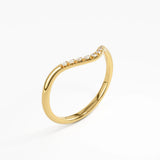 Dainty Curve Ring, solid gold ring, view 5 | DiaFifth