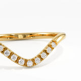 Dainty Curve Ring, solid gold ring, view 2 | DiaFifth