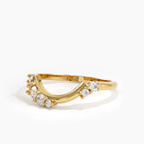 Cluster Curve Ring, solid gold ring, view 5 | DiaFifth