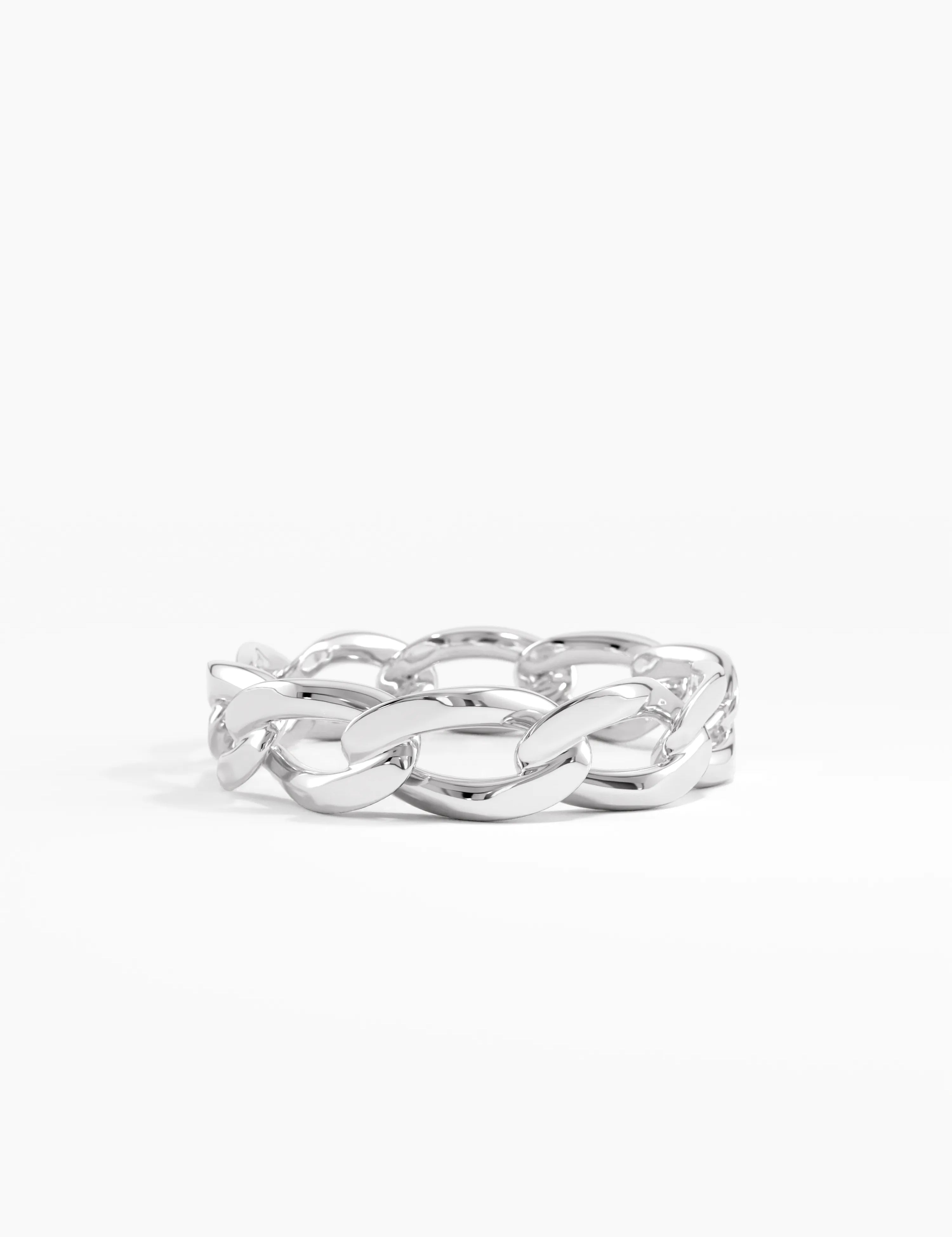Chain Stacking Ring, solid gold ring, view 6 | DiaFifth