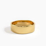 Lab Diamond Wavy Wedding Band, solid gold ring, view 8 | DiaFifth