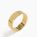 Lab Diamond Wavy Wedding Band, solid gold ring, view 5 | DiaFifth