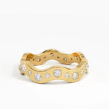 Eternity Wave Wedding Band, solid gold ring, view 8 | DiaFifth
