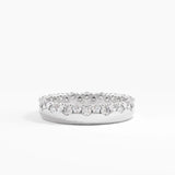 Side Pave Wedding Band, solid gold ring, view 7 | DiaFifth