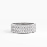 Pave Cigar Wedding Ring, solid gold ring, view 7 | DiaFifth