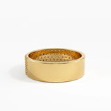 Pave Cigar Wedding Ring, solid gold ring, view 4 | DiaFifth