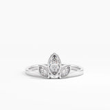 Bezel Marquise Statement Ring, solid gold ring, view 7 | DiaFifth
