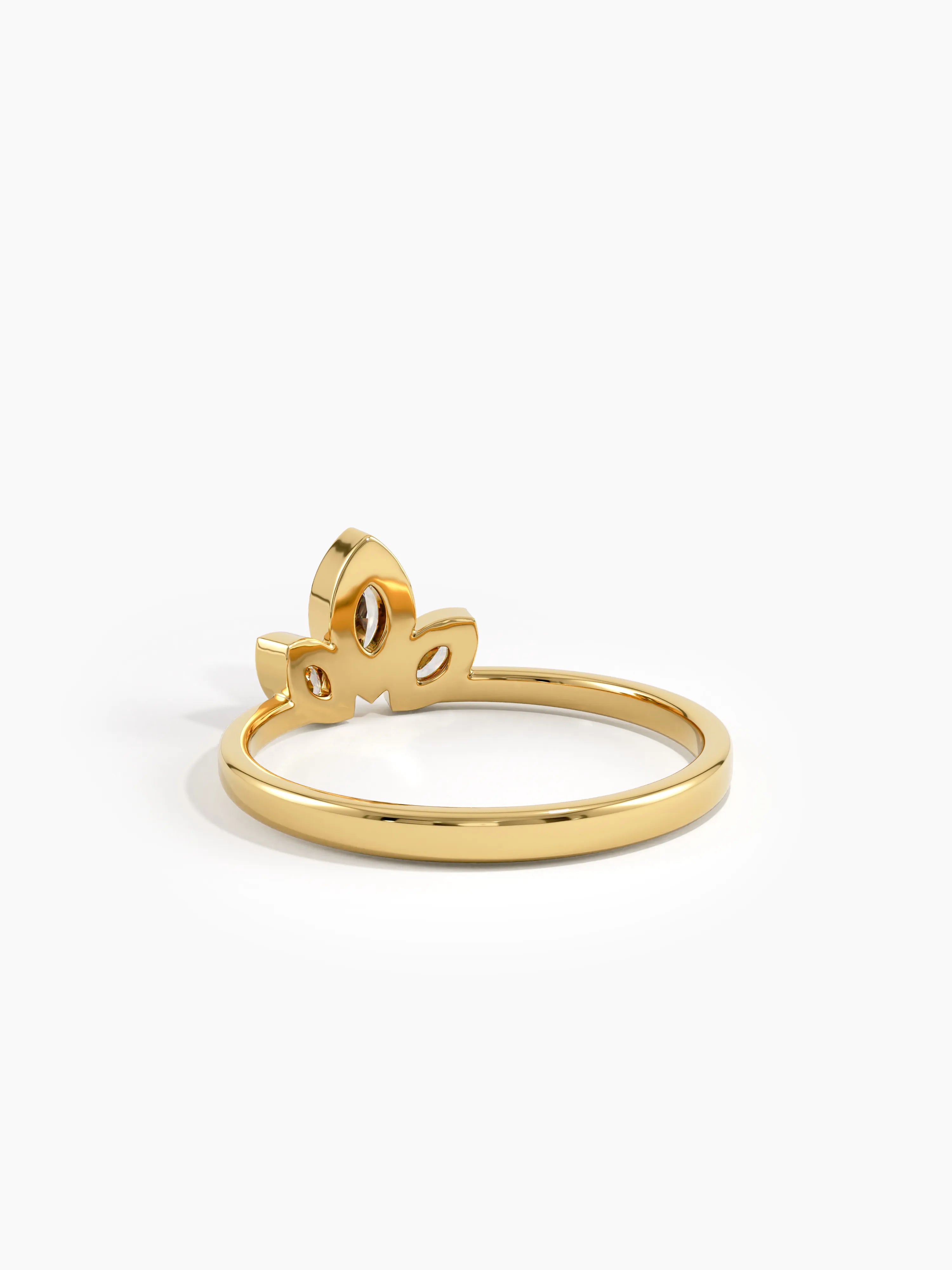 Bezel Marquise Statement Ring, solid gold ring, view 8 | DiaFifth