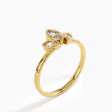 Bezel Marquise Statement Ring, solid gold ring, view 4 | DiaFifth