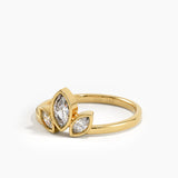Bezel Marquise Statement Ring, solid gold ring, view 5 | DiaFifth