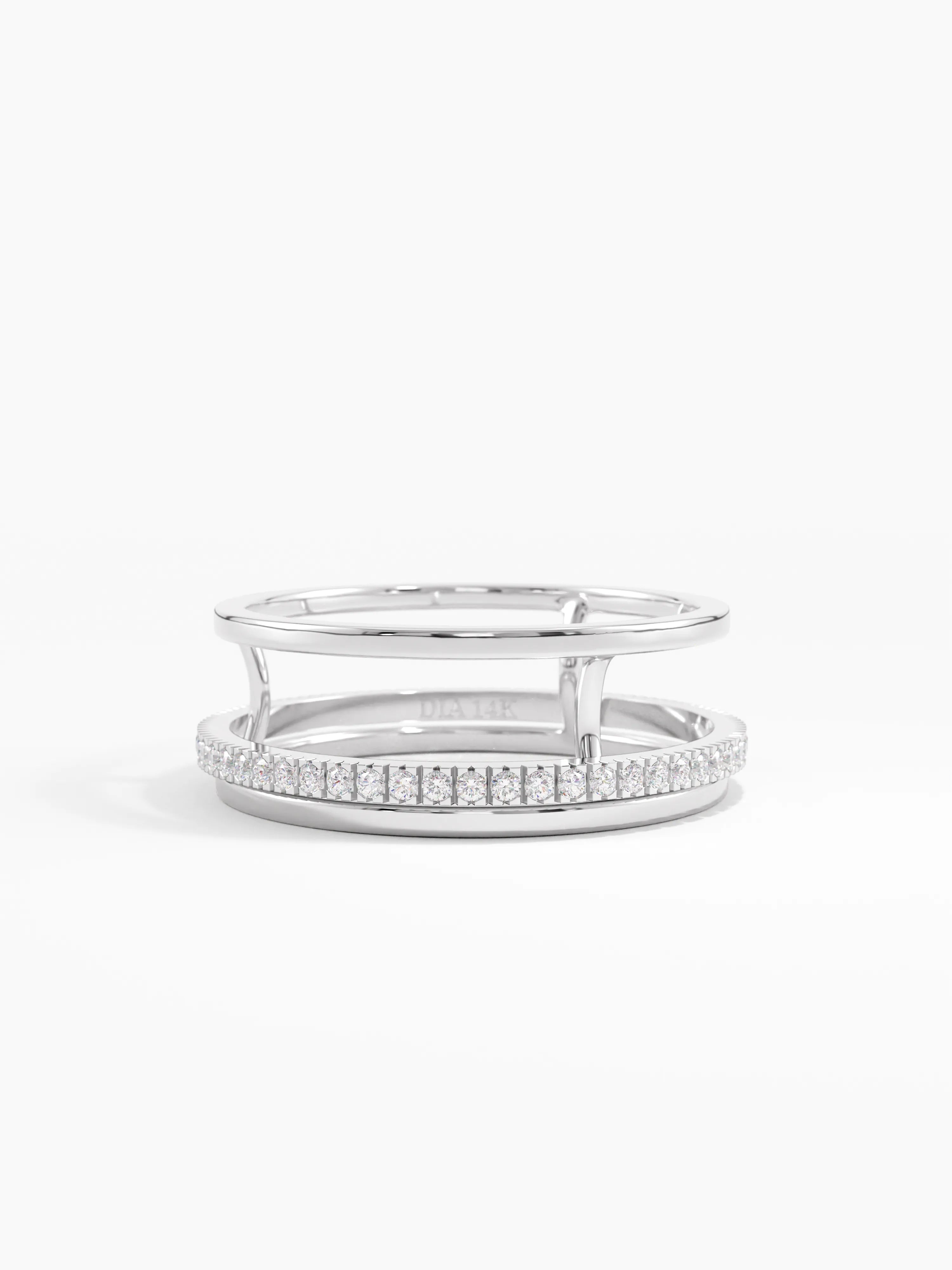 Pave Fidget Ring, solid gold ring, view 7 | DiaFifth