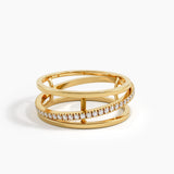Pave Fidget Ring, solid gold ring, view 4 | DiaFifth