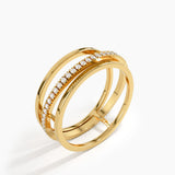 Pave Fidget Ring, solid gold ring, view 5 | DiaFifth