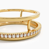 Pave Fidget Ring, solid gold ring, view 2 | DiaFifth
