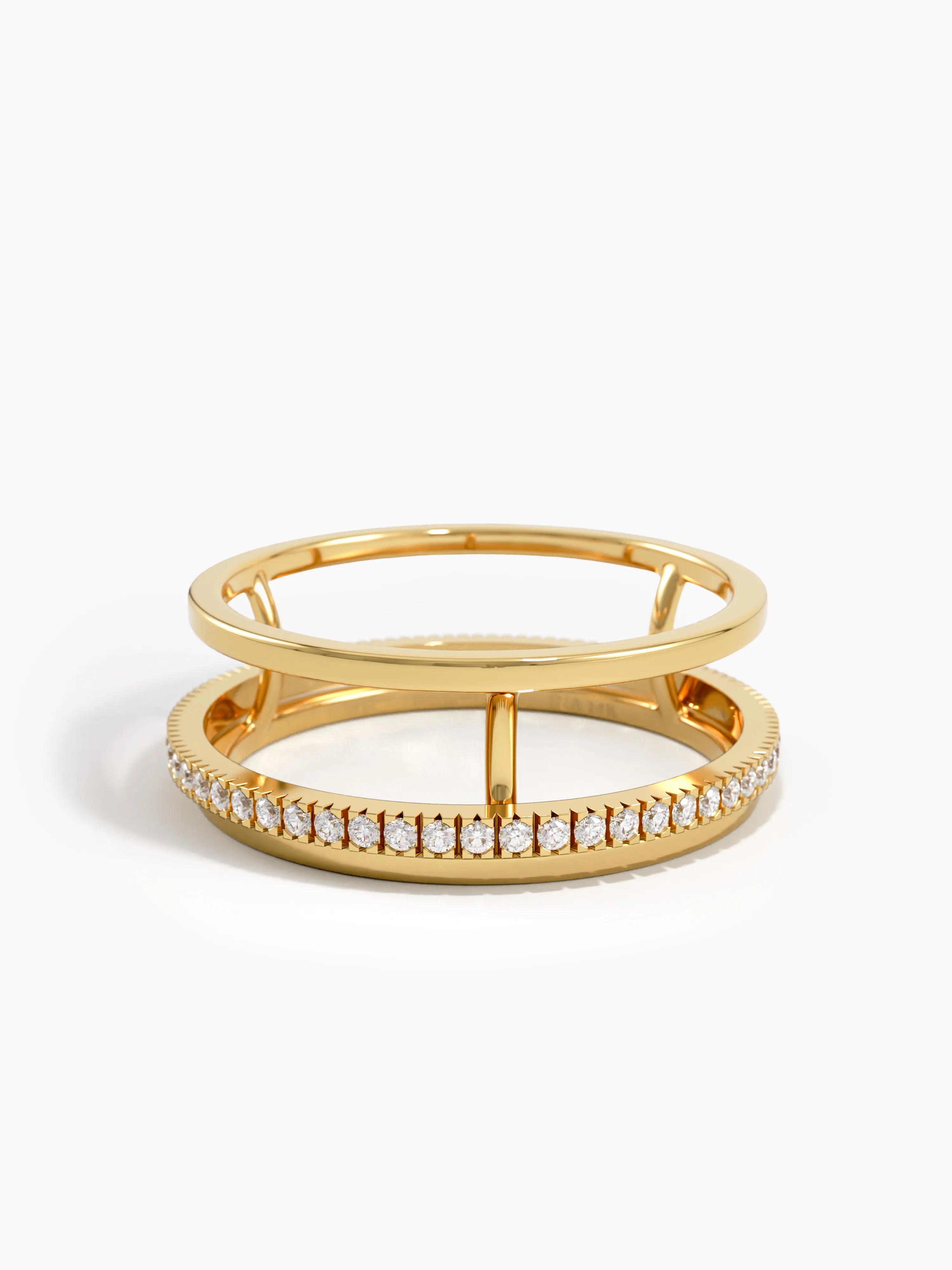 Pave Fidget Ring, solid gold ring, view 8 | DiaFifth