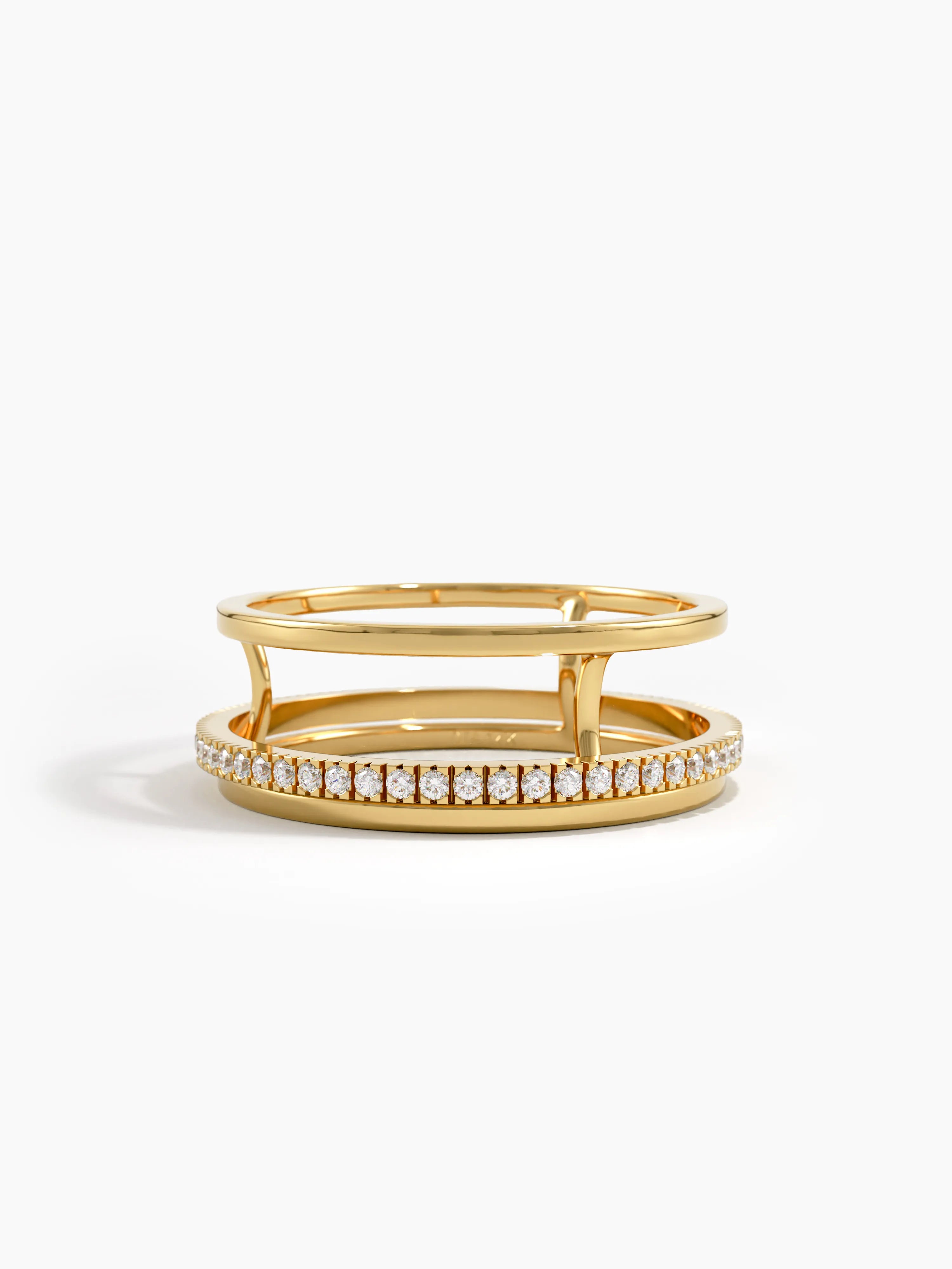 Pave Fidget Ring, solid gold ring | DiaFifth