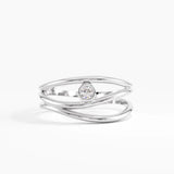 Lines Statement Ring, solid gold ring, view 7 | DiaFifth