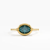 Blue Topaz Gemstone Ring, solid gold ring | DiaFifth