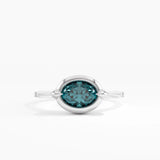 Blue Topaz Gemstone Ring, solid gold ring, view 7 | DiaFifth