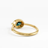Blue Topaz Gemstone Ring, solid gold ring, view 4 | DiaFifth