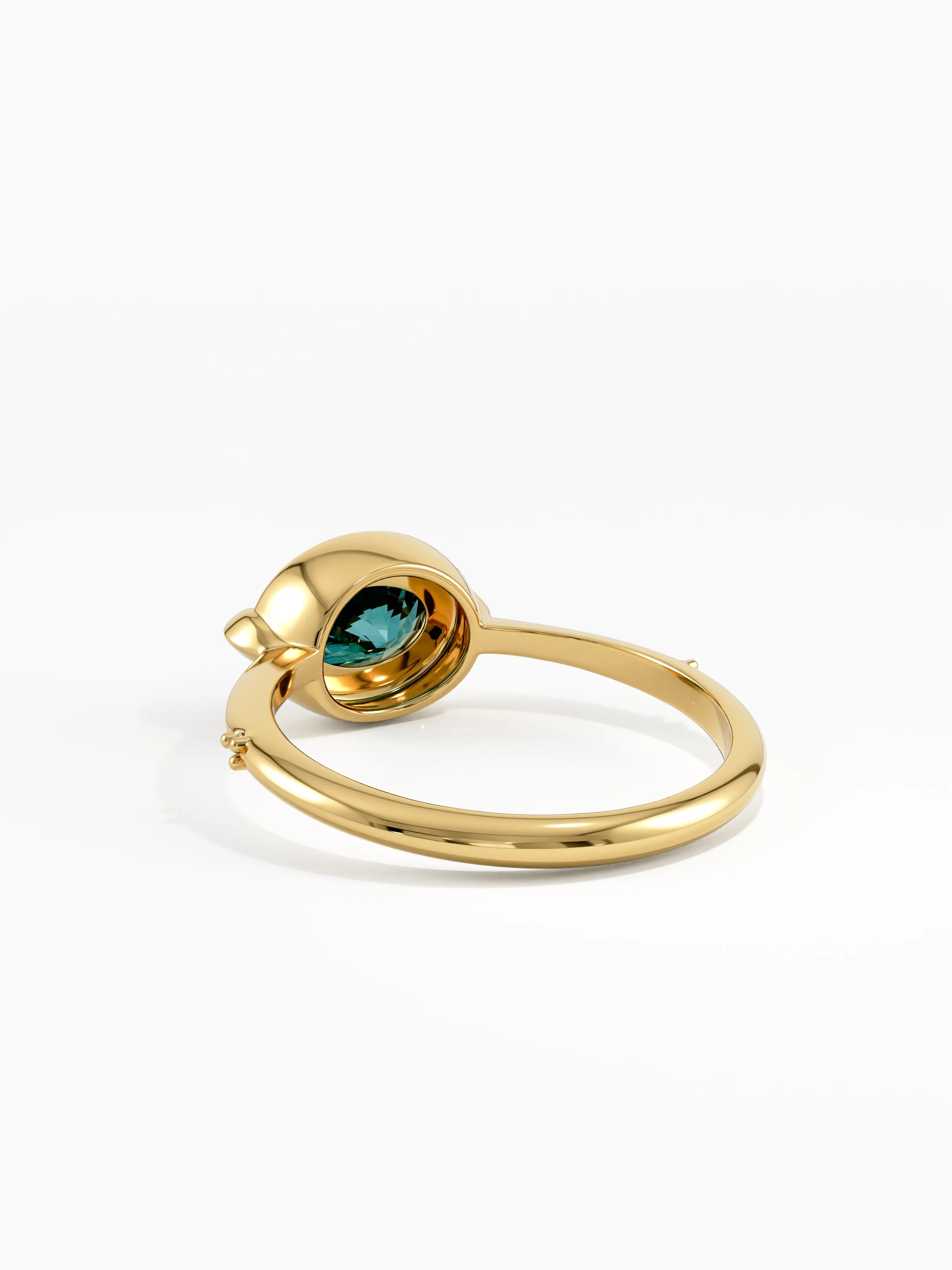 Blue Topaz Gemstone Ring, solid gold ring, view 4 | DiaFifth