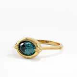Blue Topaz Gemstone Ring, solid gold ring, view 8 | DiaFifth