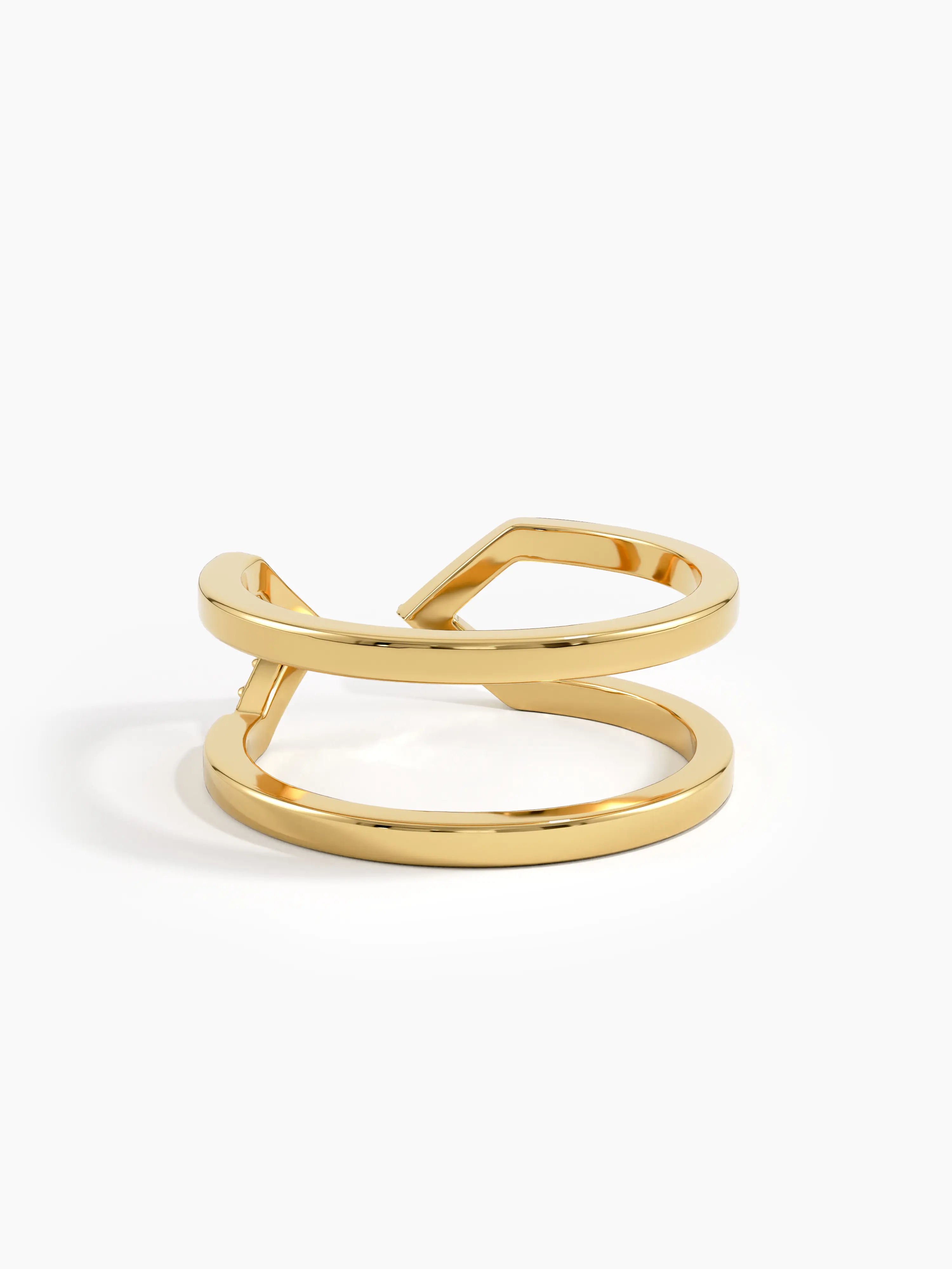 Open Arrow Statement Ring, solid gold ring, view 8 | DiaFifth