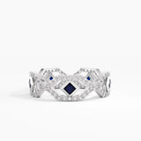 Geometric Sapphire Ring, solid gold ring, view 7 | DiaFifth