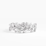 Laurel Leaf Wedding Ring, solid gold ring, view 7 | DiaFifth