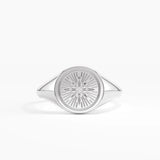 Compass Signet Ring, solid gold ring, view 7 | DiaFifth