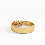Cluster Wedding Band, solid gold ring, view 4 | DiaFifth