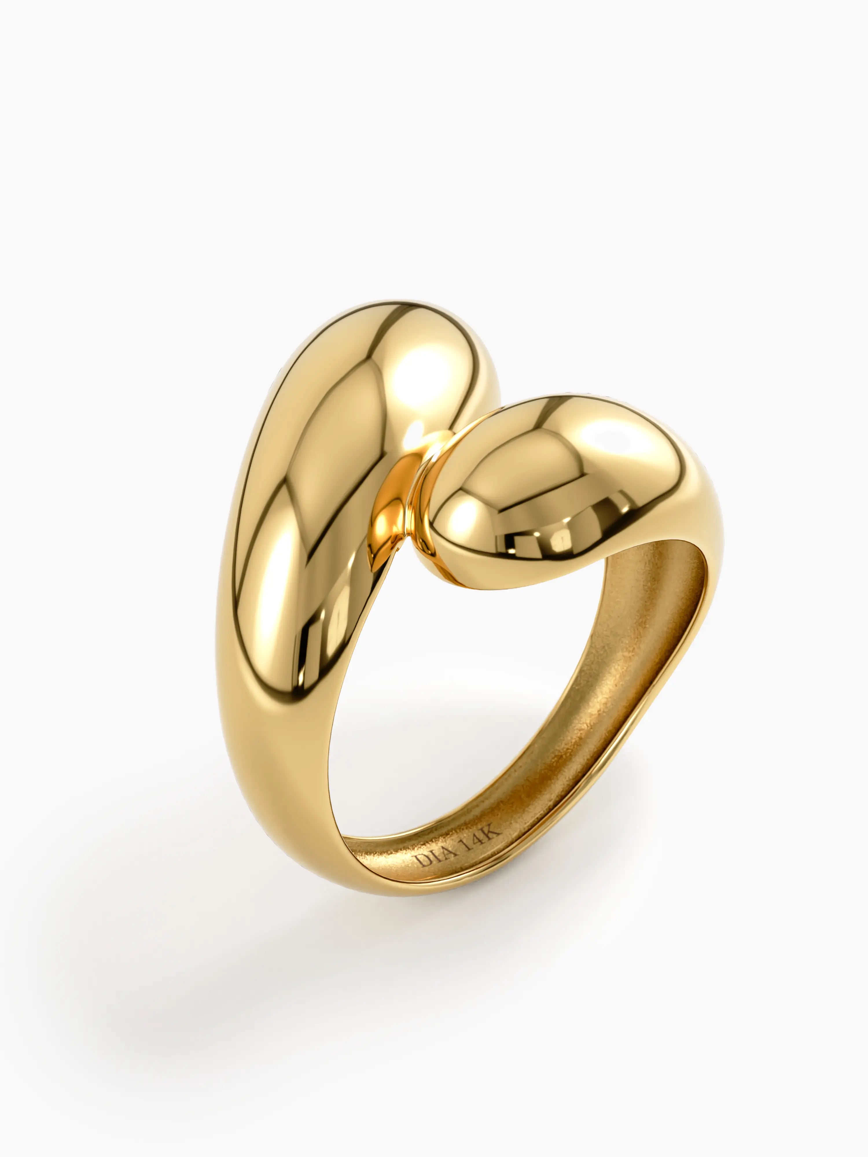 Wrap Around Statement Ring, solid gold ring, view 5 | DiaFifth