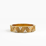 Lines Wedding Band, solid gold ring | DiaFifth