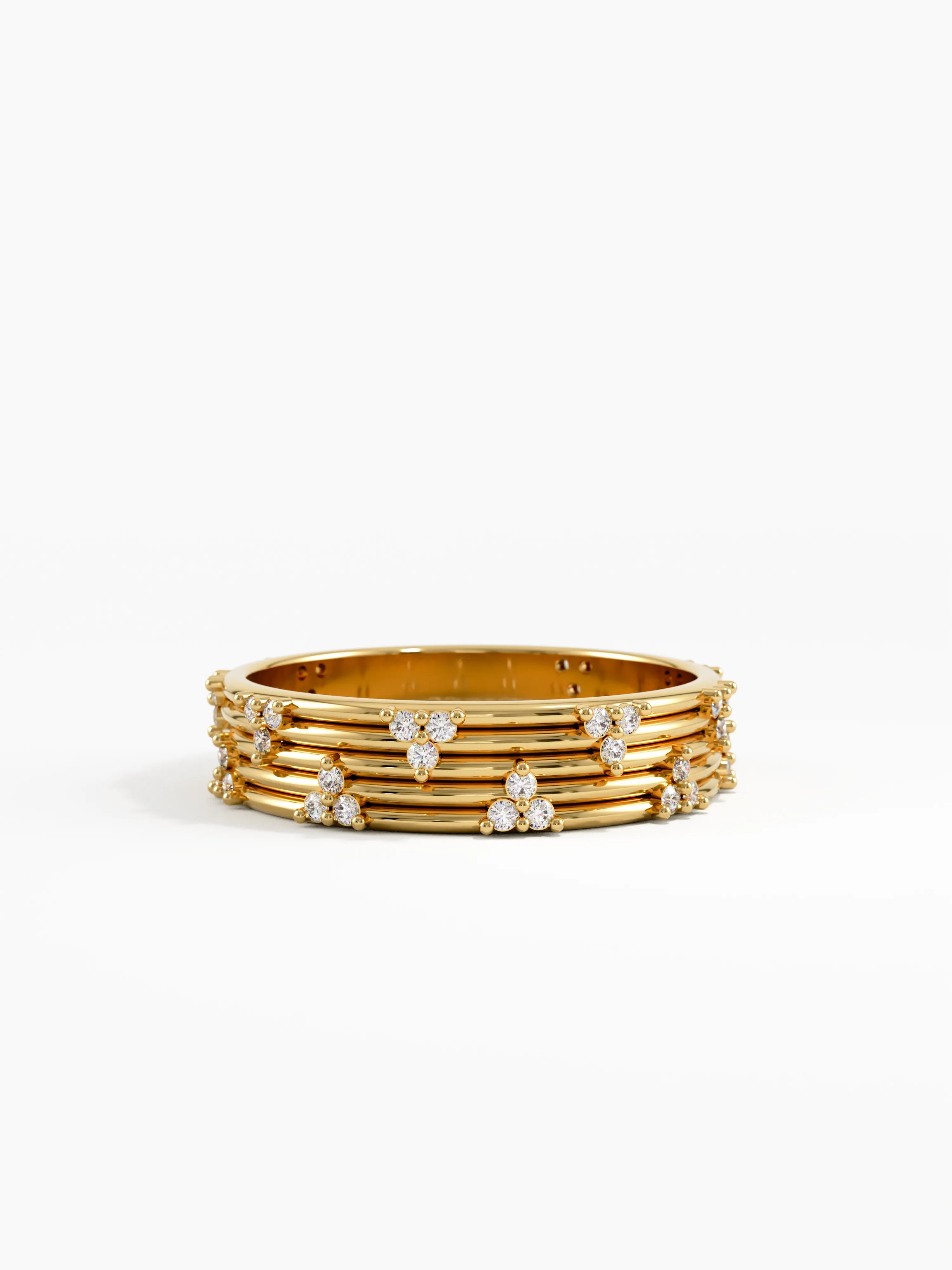 Lines Wedding Band, solid gold ring | DiaFifth