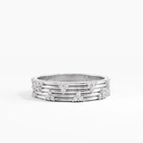 Lines Wedding Band, solid gold ring, view 7 | DiaFifth