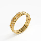 Lines Wedding Band, solid gold ring, view 5 | DiaFifth